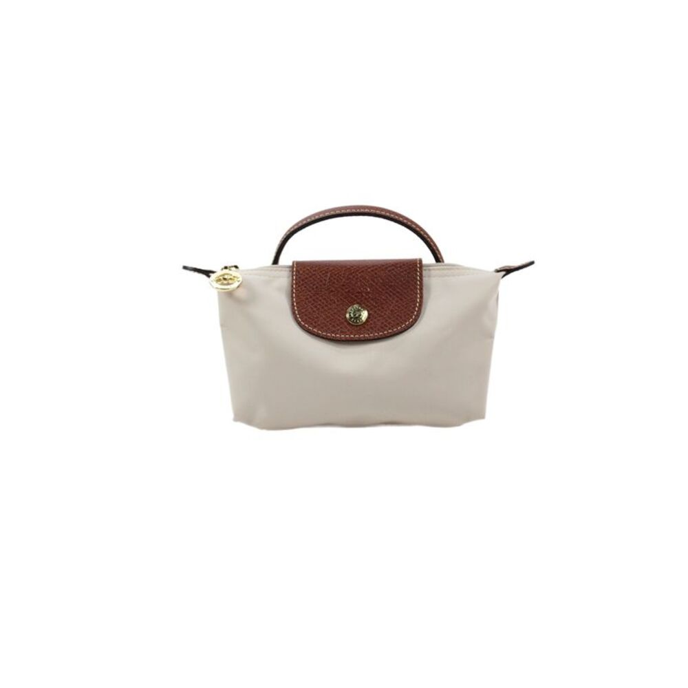 Longchamp Womens Le Pliage Original Pouch Shoulder Handbag Beige Brown